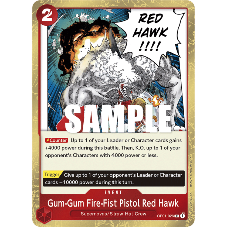 Gum-Gum Fire-Fist Pistol Red Hawk OP01-026