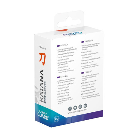 Fundas Ultimate Guard Katana Estandar Mate (100) Naranja