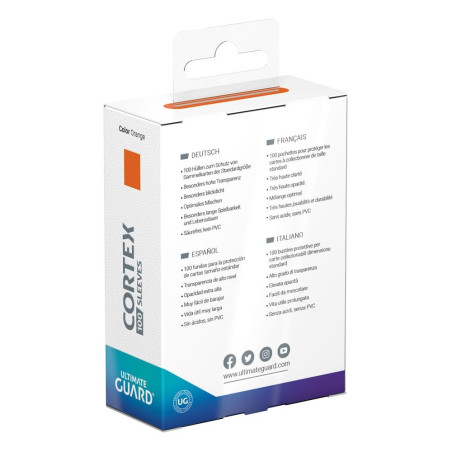 Fundas Ultimate Guard Cortex Estandar Mate (100) Naranja