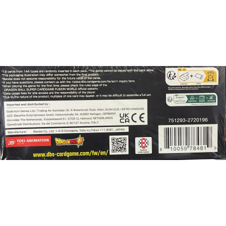 Booster Box Blazing Aura FB-02 Dragon Ball Fusion World