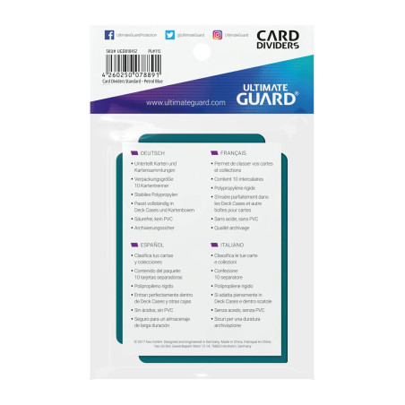 Card Dividers Standard (10) - Azul Gasolina