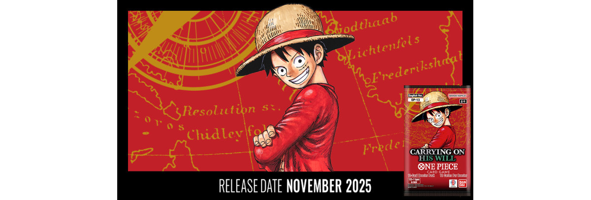¡OP-13 “Carrying On His Will” llega a One Piece Card Game!